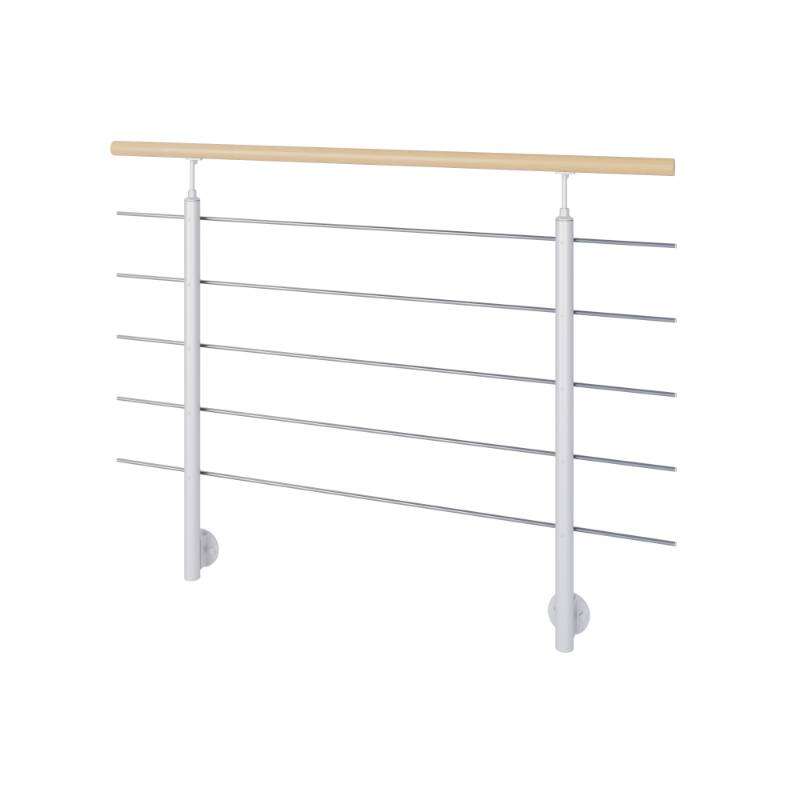 Image du produit SOGEM - Garde-corps 'Kit INTERIO' - Acier RAL 9006 - Fixation lat&eacute;rale - 1.5M