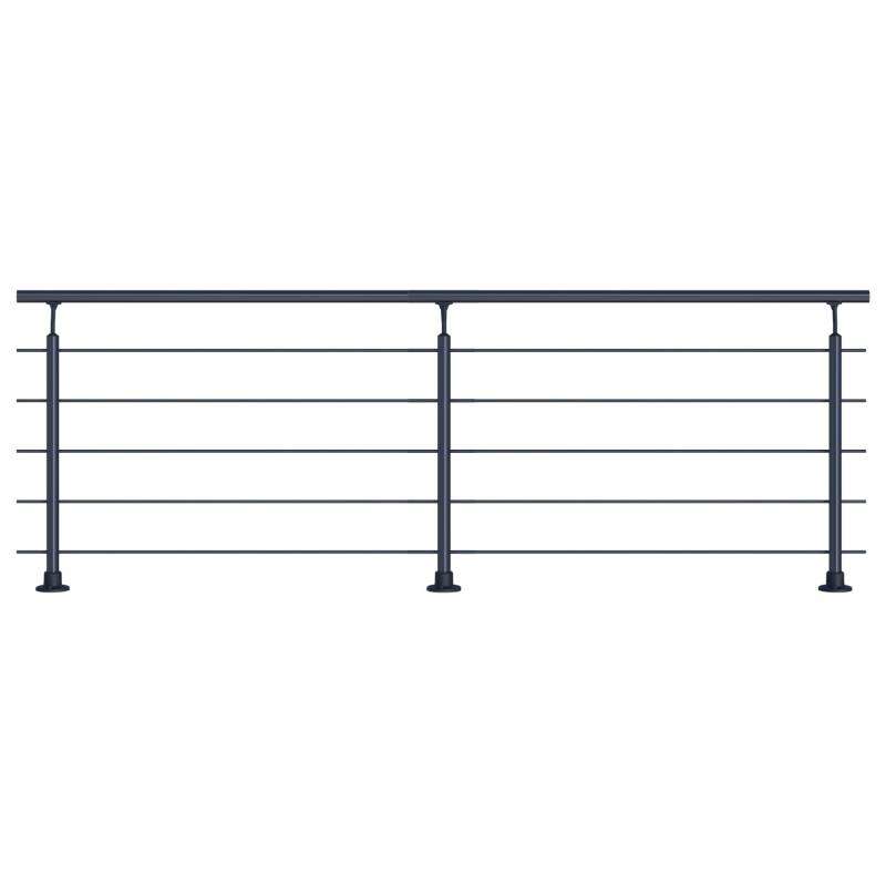 Image du produit SOGEM - Garde-corps 'Clean Black' - Kit - Fixation au sol - 2.5M