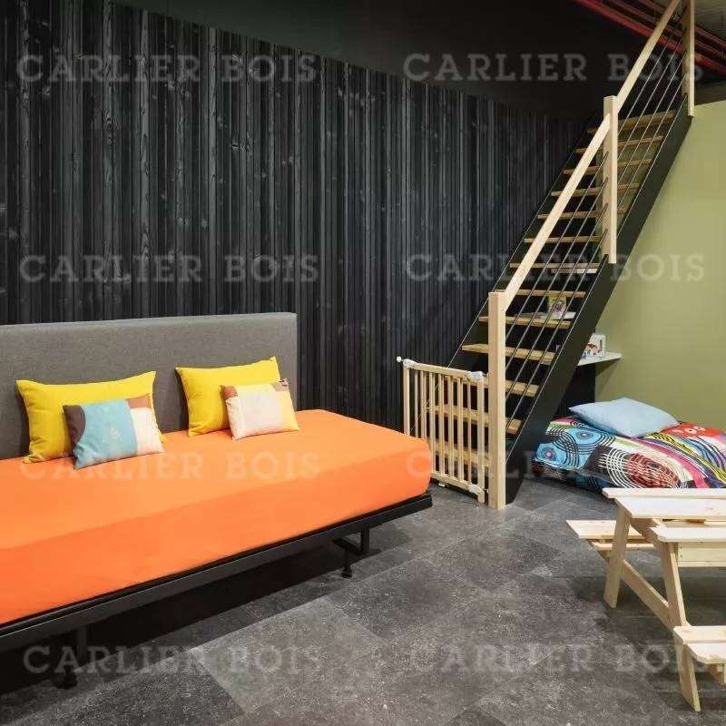 Image du produit OCECAPP - Lambris Mural - Epic&eacute;a Nord Thermo 167&deg; - Noir - Bross&eacute; 3 Rainures - 20,5 x 185 x 2650 mm (1.961(s)