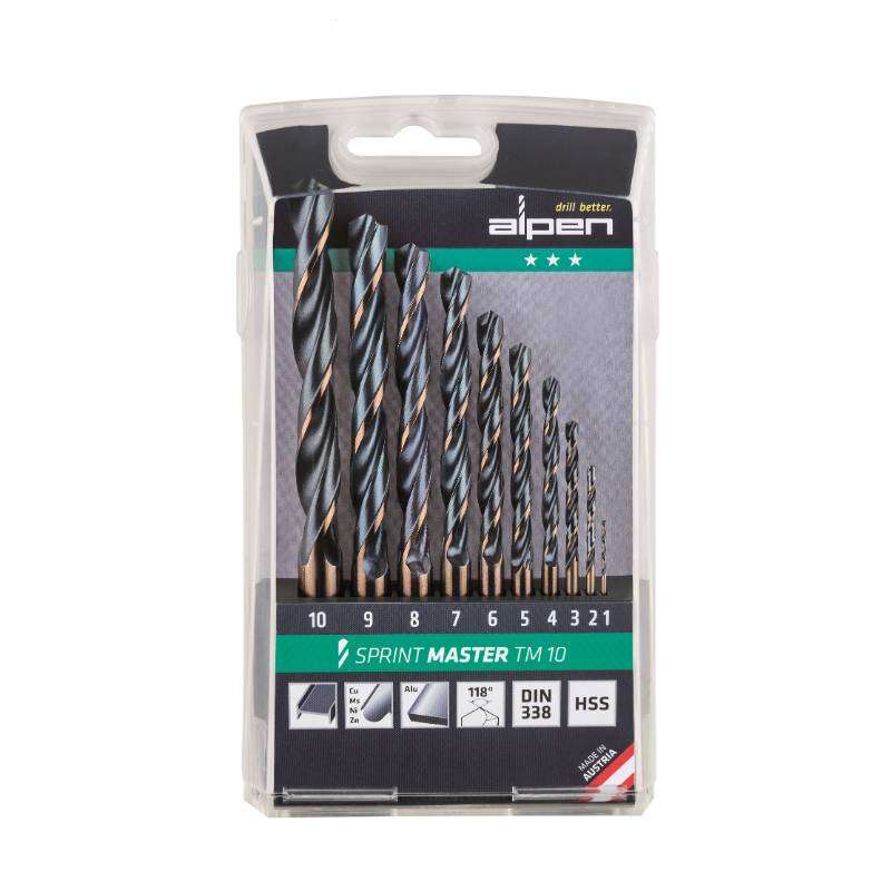 Image du produit Alpen - Cassette HSS Super TM10 Foret Acier (10 pi&egrave;ces): &Oslash; 1 &agrave; 10 mm
