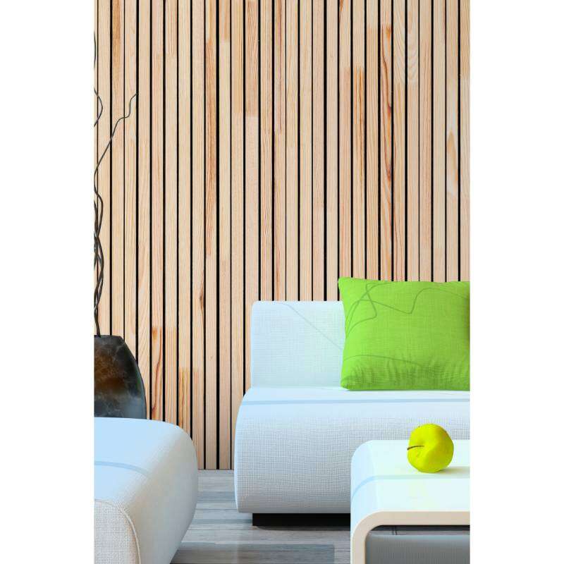Image du produit NOLOGO - Lambris Mural - Pin Maritime A/B - Rain&eacute; Noir - About&eacute; - Naturel - 9 x 70 x 2600 mm (1.82m&sup2;)