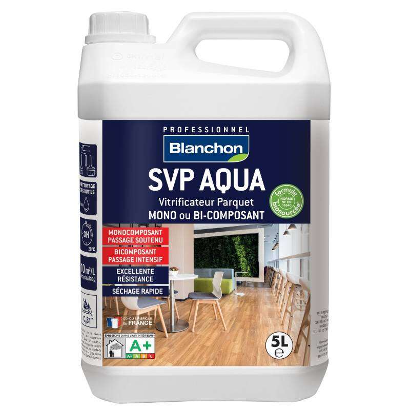 Image du produit Blanchon - SVP AQUA Biosourc&eacute; - Vitrificateur Parquet Mono ou Bi-composant