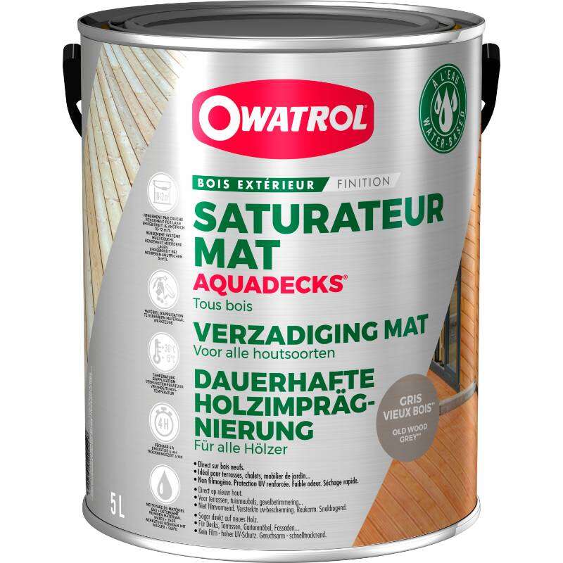 Image du produit Owatrol Aquadecks&reg; - Saturateur Mat - Diverses Teintes 1 & 5 L