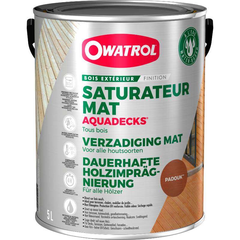Image du produit Owatrol Aquadecks&reg; - Saturateur Mat - Diverses Teintes 1 & 5 L