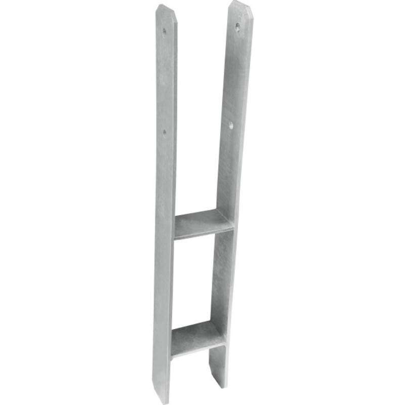Image du produit Socle de Poteau &agrave; b&eacute;tonner 'H' - Pour Poteau 70 - 90 &agrave; 140 mm - Acier Galvanis&eacute;