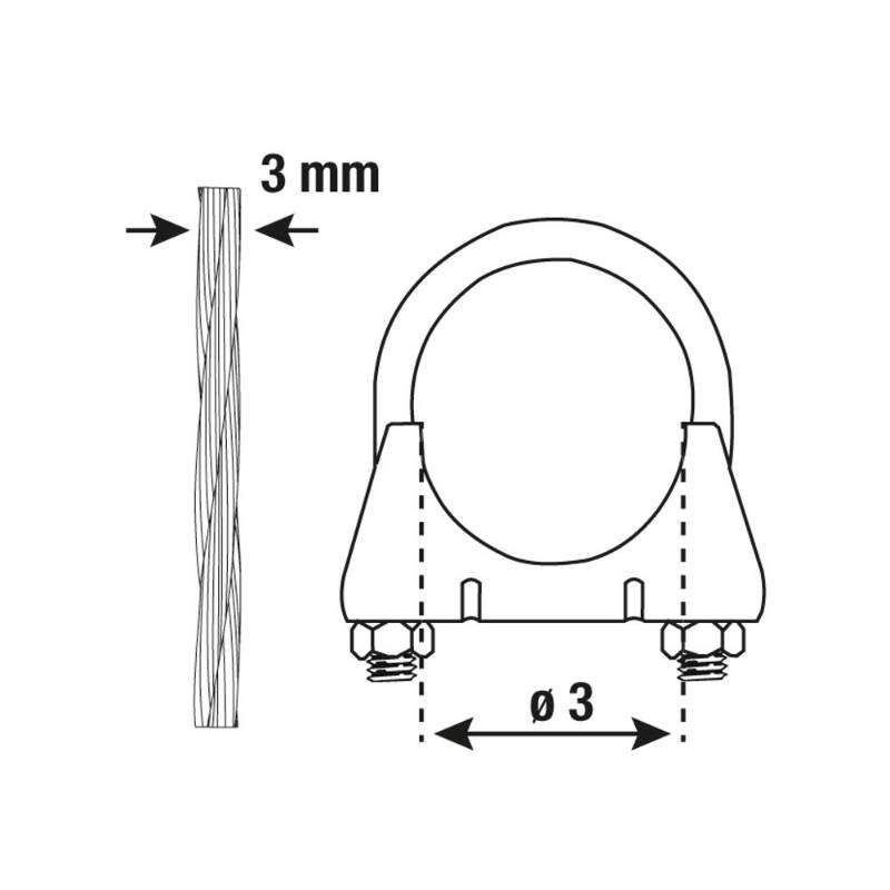 Image du produit Serre-C&acirc;ble - Acier Galvanis&eacute;