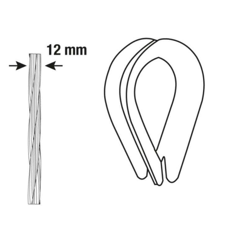 Image du produit Cosse-C&oelig;ur - Acier Galvanis&eacute;