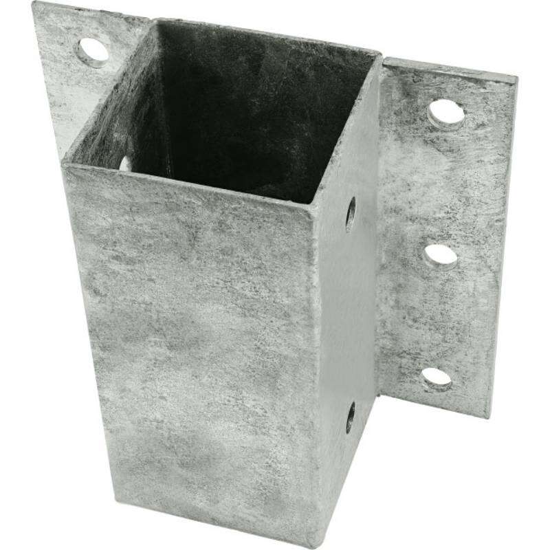 Image du produit Socle de Poteau fixation murale - Pour Poteau 70 x 70 mm & 90 x 90 mm - Acier Galvanis&eacute;