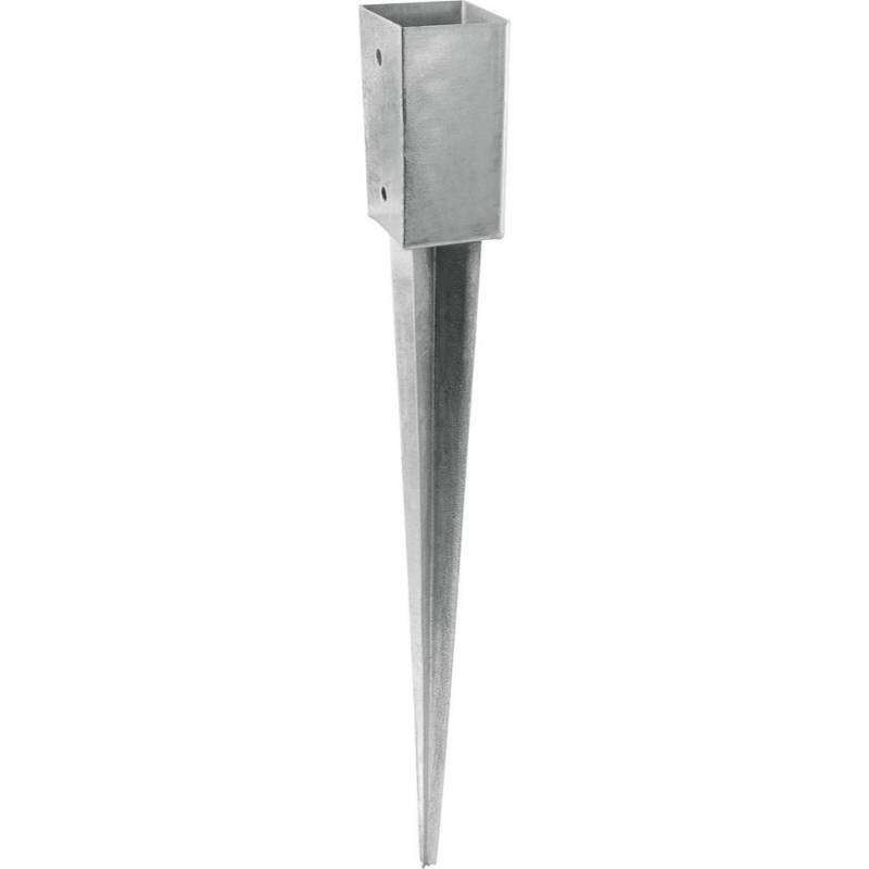 Image du produit Socle de Poteau - A enfoncer / b&eacute;tonner dans le sol - Acier Galvanis&eacute;