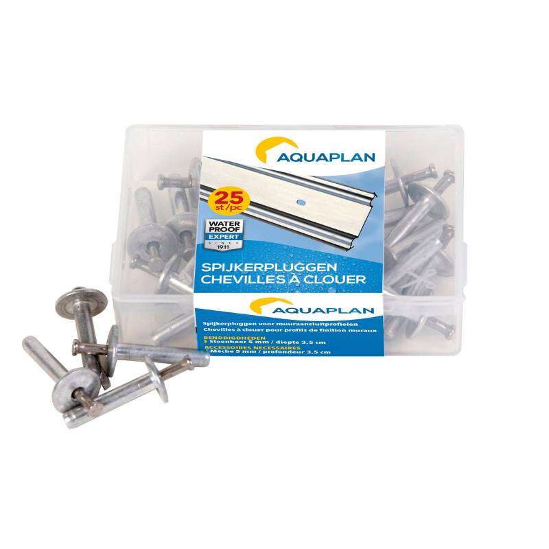 Image du produit Aquaplan - Chevilles &agrave; Clouer pour Profils Muraux - 35 mm (25 pi&egrave;ces)