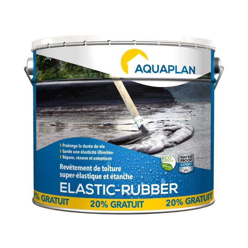 Image du produit Aquaplan - Elastic Rubber (Rev&ecirc;tement toiture &eacute;lastique & &eacute;tanche) (10 kg + 20%)