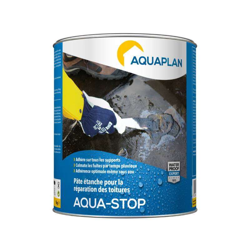 Image du produit Aquaplan - Aqua-Stop (P&acirc;te &eacute;tanche pour R&eacute;paration de Toitures) (1 kg)
