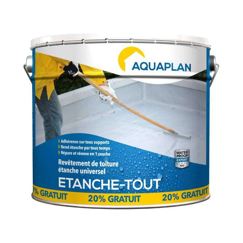 Image du produit Aquaplan - Etanche-Tout (Rev&ecirc;tement de toiture &eacute;tanche) (10 L + 20%)