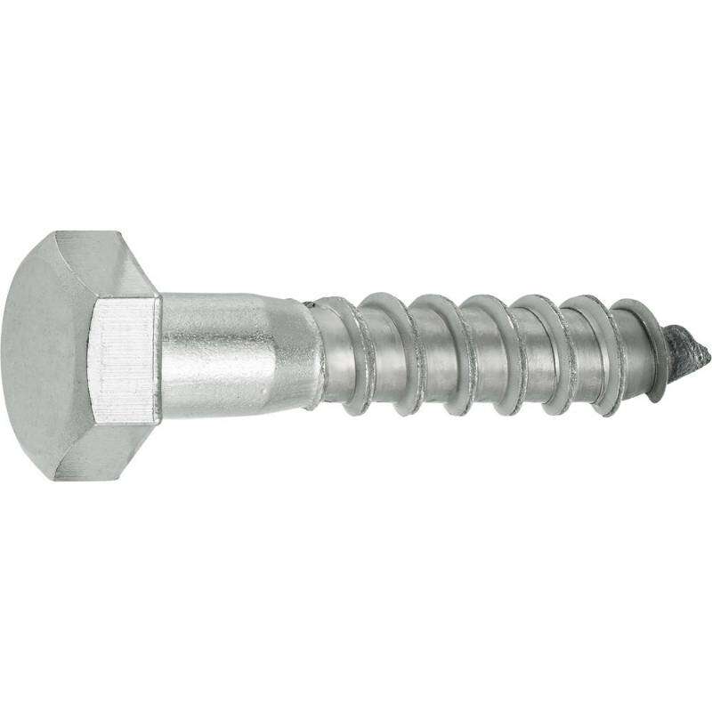 Image du produit Tirefond (Hexagonal) - Filetage &agrave; Bois - Inox A2 - &Oslash; 8 mm