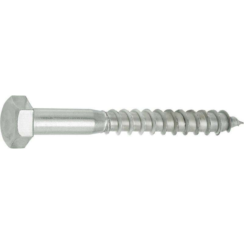 Image du produit Tirefond (Hexagonal) - Filetage &agrave; Bois - Inox A2 - &Oslash; 8 mm