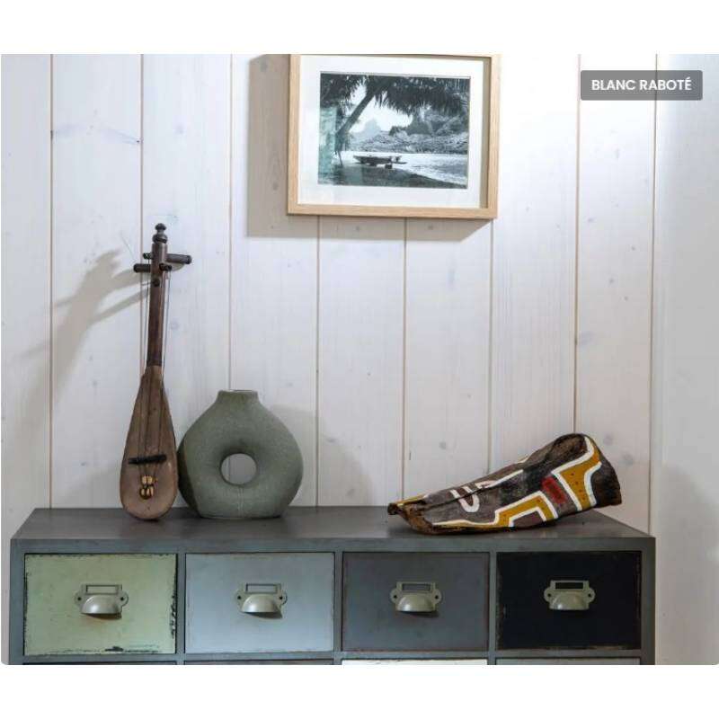 Image du produit VERNILAND - Lambris Mural PURE HOME - Sapin Nord A/B - ESSENTIEL - Rabot&eacute; - Blanc