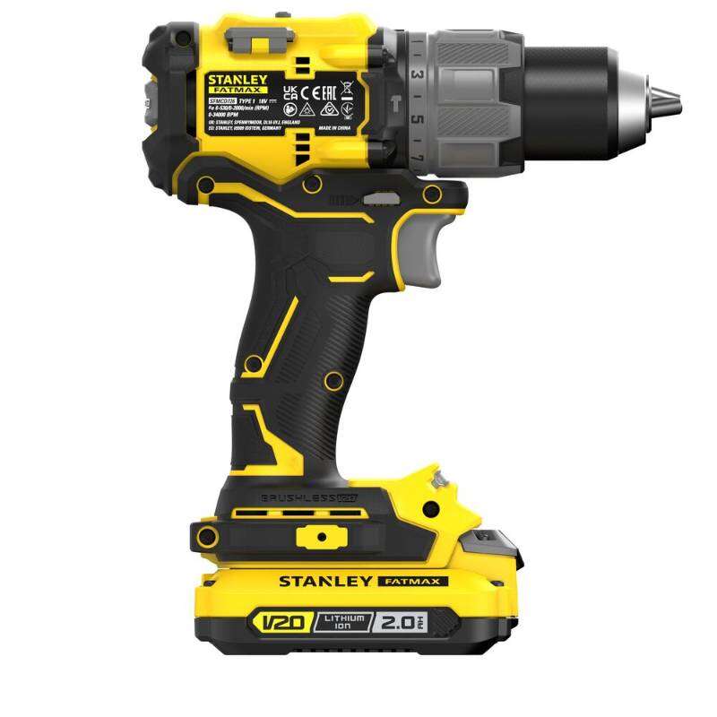 Image du produit Stanley V20 Perceuse Percussion BL 80Nm 18V, 2 x 2.0Ah SFMCD726D2K-QW