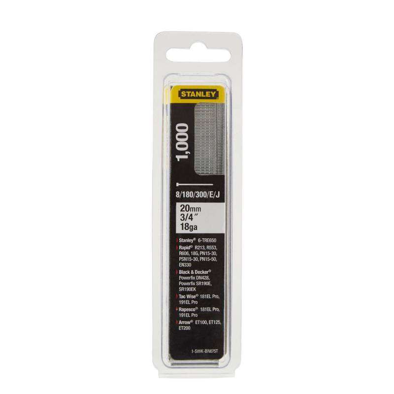 Image du produit Stanley Clous 20mm Type J - 1000pc 1-SWKBN075T