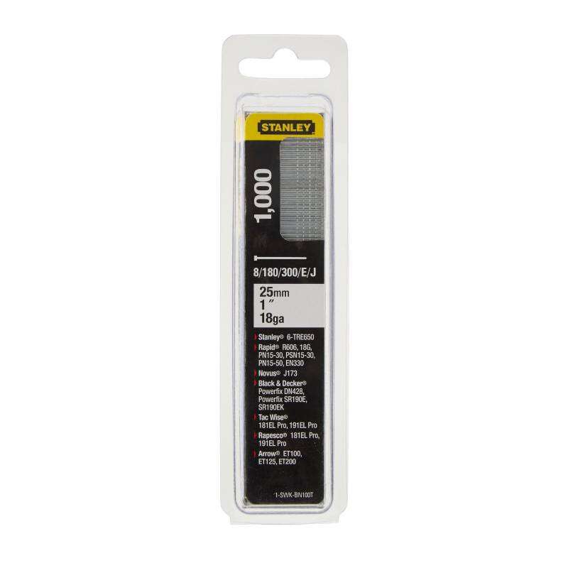 Image du produit Stanley Clous 25mm Type J - 1000pc 1-SWKBN100T