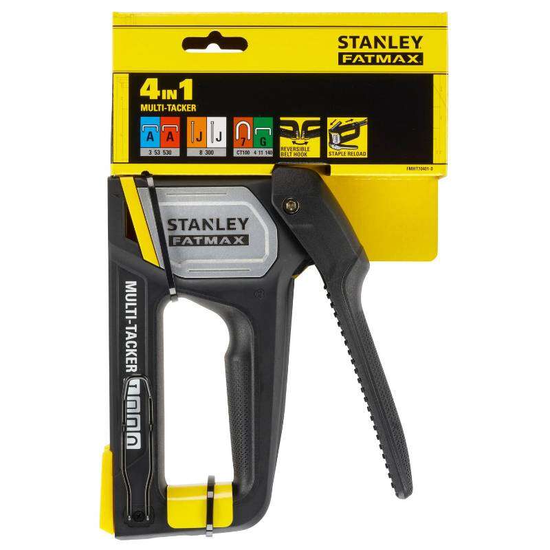 Image du produit STANLEY Fatmax - Agrafeuse Manuelle - 4 en 1 - Type A (6-14mm) - G (6-14mm) - Type 7 (10-14mm) - Type J (15mm)