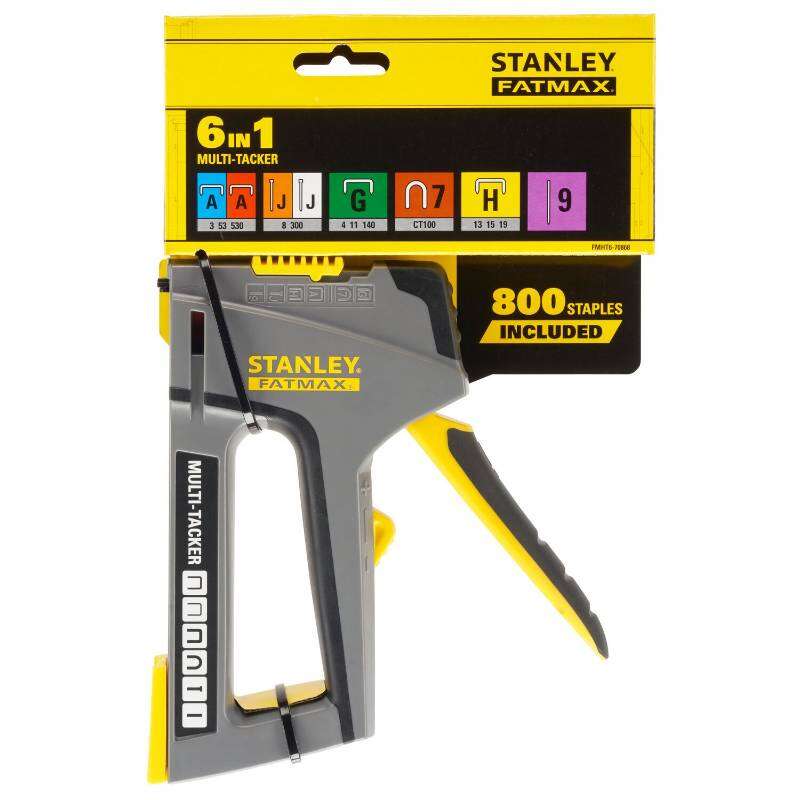 Image du produit STANLEY Fatmax - Agrafeuse Manuelle - 6 en 1 - Type A (6-10mm) - Type G (6-10mm) - Type H (6-10mm) - Type 7 (12-14mm)