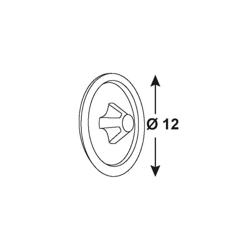 Image du produit Capuchon de recouvrement (pour PZ 2) - PVC - Blanc - &Oslash; 12 mm (50 pi&egrave;ces)