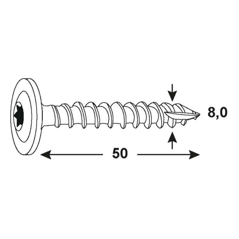 Image du produit Vis de Poteau de Cl&ocirc;ture - Acier Galvanis&eacute; - &Oslash; 8 mm