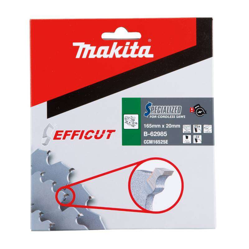 Image du produit MAKITA - Lame de Scie Circulaire, EFFICUT TCT - Bois - &Oslash; 165 x 20 mm - Dents: au choix