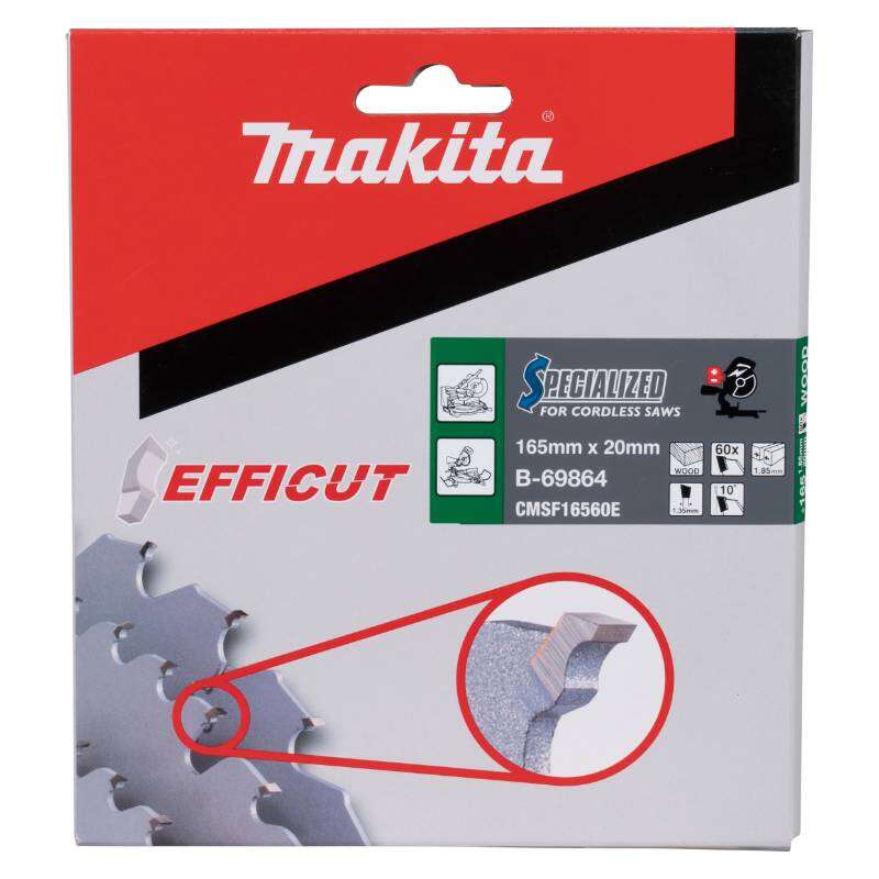 Image du produit MAKITA - Lame de Scie Circulaire, EFFICUT TCT - Bois - &Oslash; 165 x 20 mm - Dents: au choix