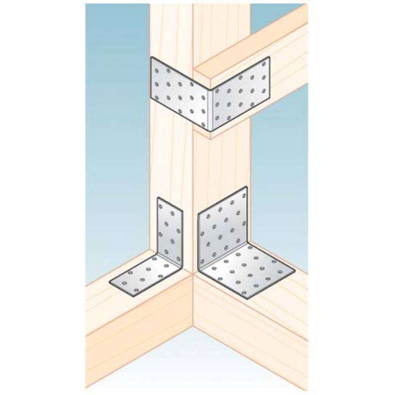 Image du produit Equerre d'assemblage - Mod&egrave;le Lourd - Zingu&eacute; - 40 x 40 x 60 x 2 mm