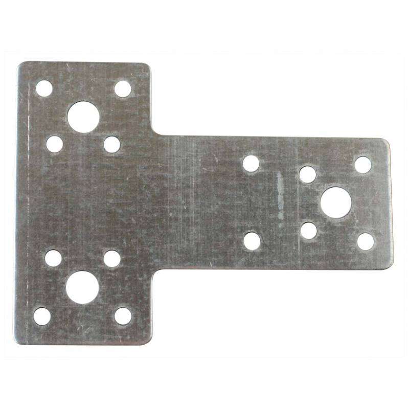 Image du produit Equerre Plate d'assemblage - Mod&egrave;le 'T' - Zingu&eacute; - 70 x 50 x 16 x 2 mm