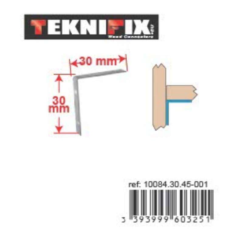 Image du produit Equerre sur chant - Equerre de chaise - Zingu&eacute; -  de 25 &agrave; 150 mm