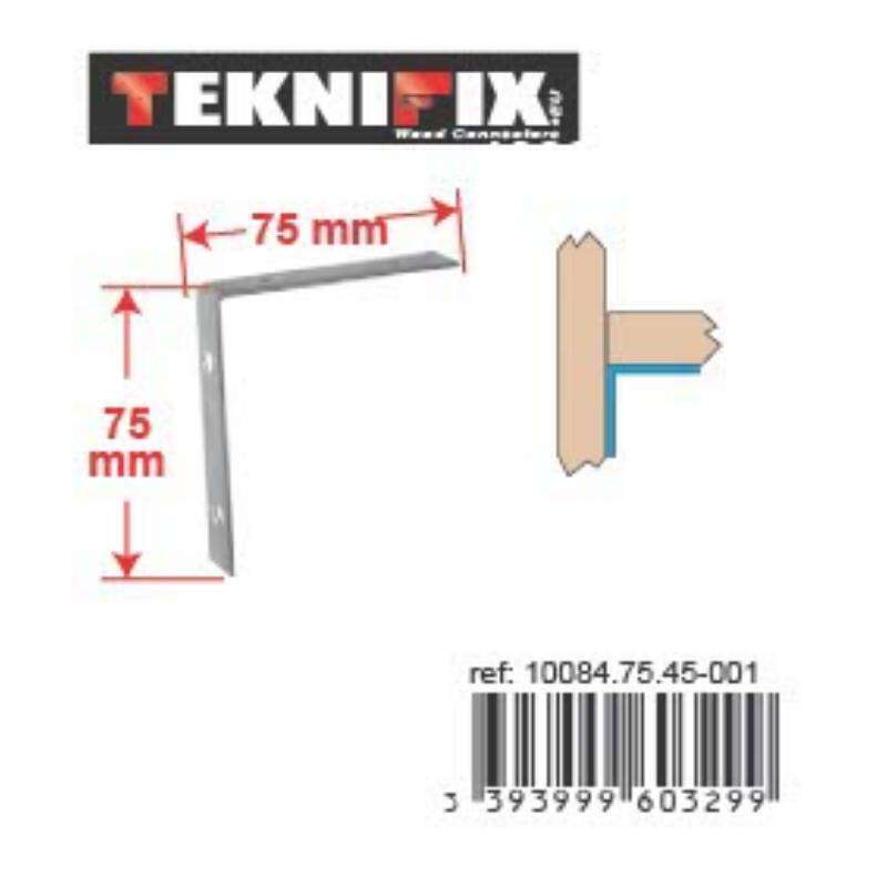 Image du produit Equerre sur chant - Equerre de chaise - Zingu&eacute; -  de 25 &agrave; 150 mm