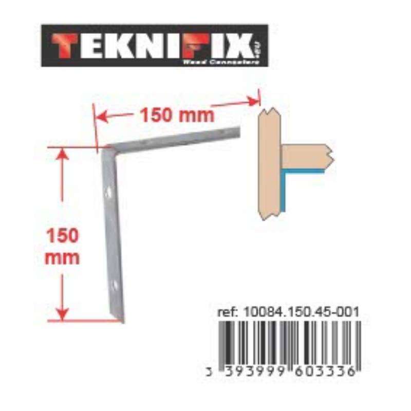 Image du produit Equerre sur chant - Equerre de chaise - Zingu&eacute; -  de 25 &agrave; 150 mm