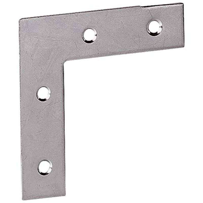 Image du produit Equerre Plate d'assemblage - 4 trous - Zingu&eacute; - 40 &agrave; 250 mm