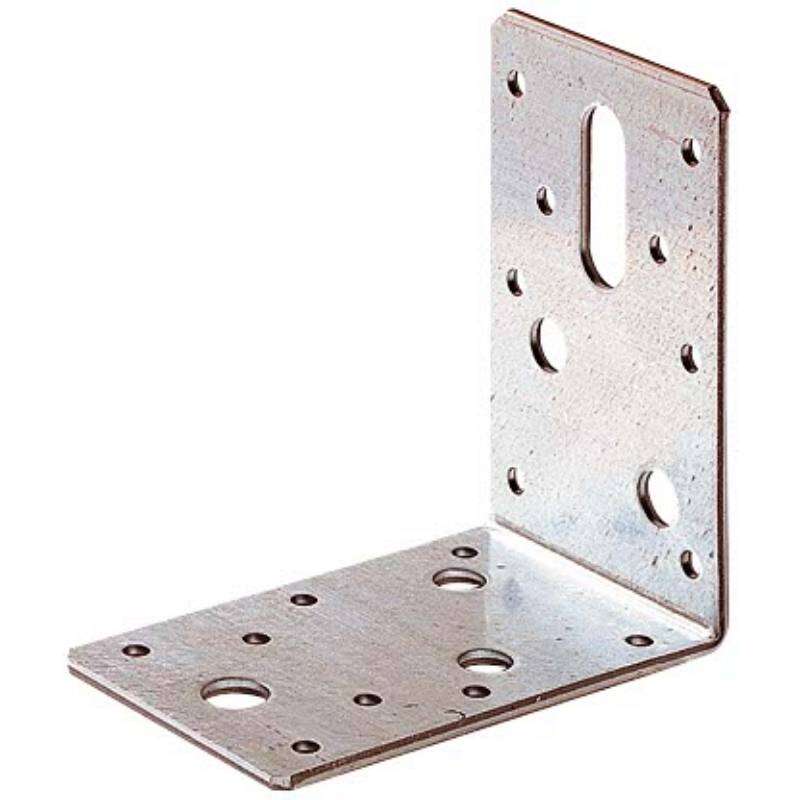 Image du produit Equerre d'assemblage - Mod&egrave;le Lourd - Zingu&eacute; - 90 x 90 x 60 x 2,5 mm