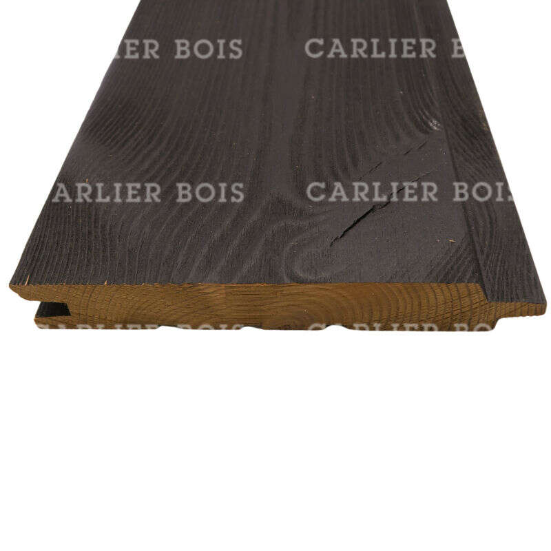 Image du produit Bardage Sapin (SRN) Thermochauff&eacute; - Rainur&eacute;-Languett&eacute; - Profil 'Ph&eacute;nix' - Bross&eacute; Finition Charbon - 20 x 135 mm - LG