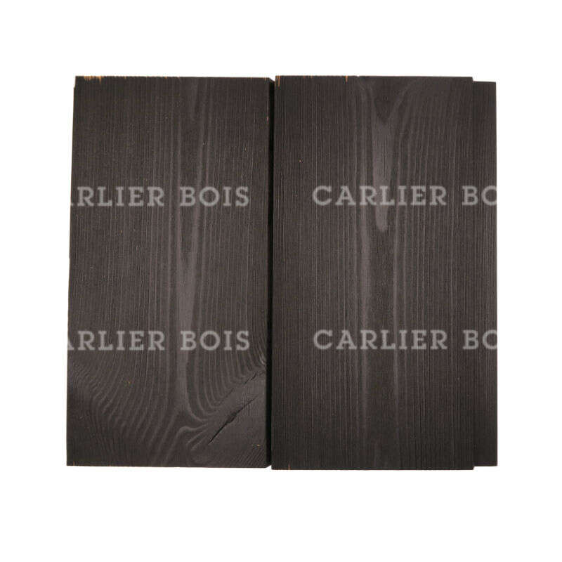 Image du produit Bardage Sapin (SRN) Thermochauff&eacute; - Rainur&eacute;-Languett&eacute; - Profil 'Ph&eacute;nix' - Bross&eacute; Finition Charbon - 20 x 135 mm - LG