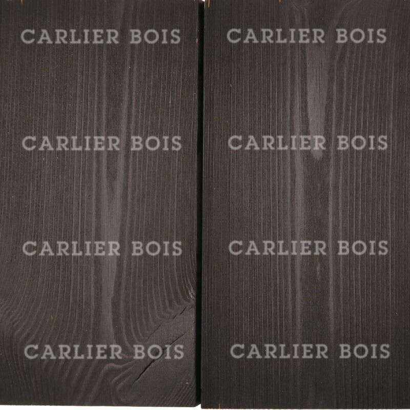 Image du produit Bardage Sapin (SRN) Thermochauff&eacute; - Rainur&eacute;-Languett&eacute; - Profil 'Ph&eacute;nix' - Bross&eacute; Finition Charbon - 20 x 135 mm - LG