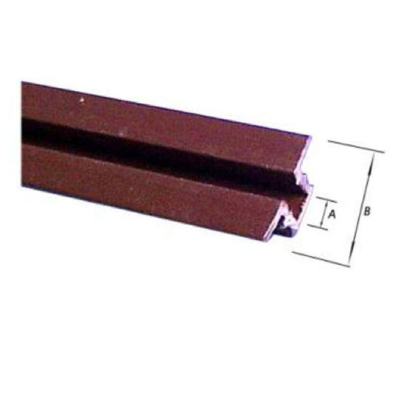 Image du produit Rail pour Porte Coulissante BRUN PVC - 2 m&egrave;tres