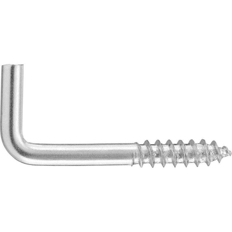 Image du produit Gond (Crampon) en L - Filetage Bois - Acier Galvanis&eacute;