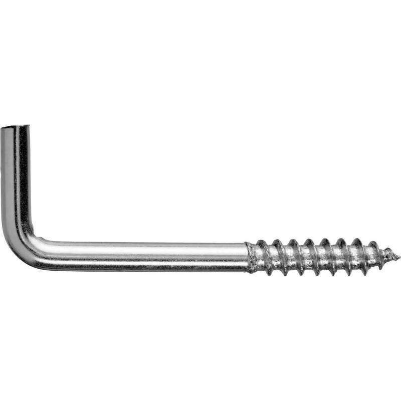 Image du produit Gond (Crampon) en L - Filetage Bois - Acier Galvanis&eacute;