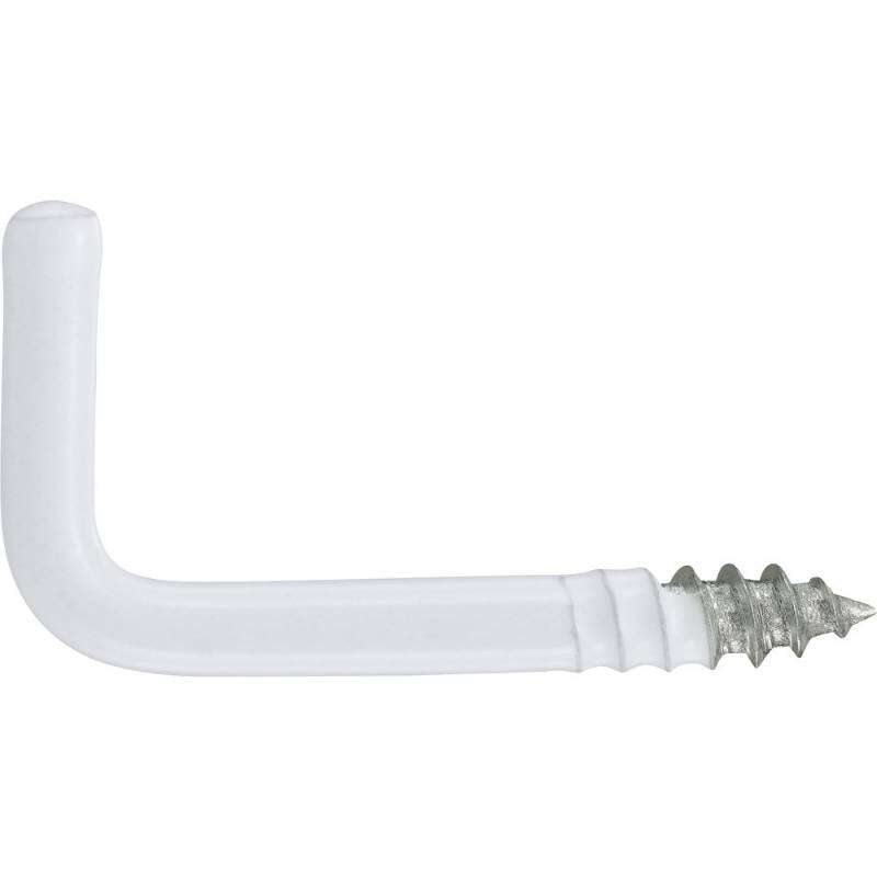 Image du produit Gond (Crampon) en L - Filetage Bois - Blanc