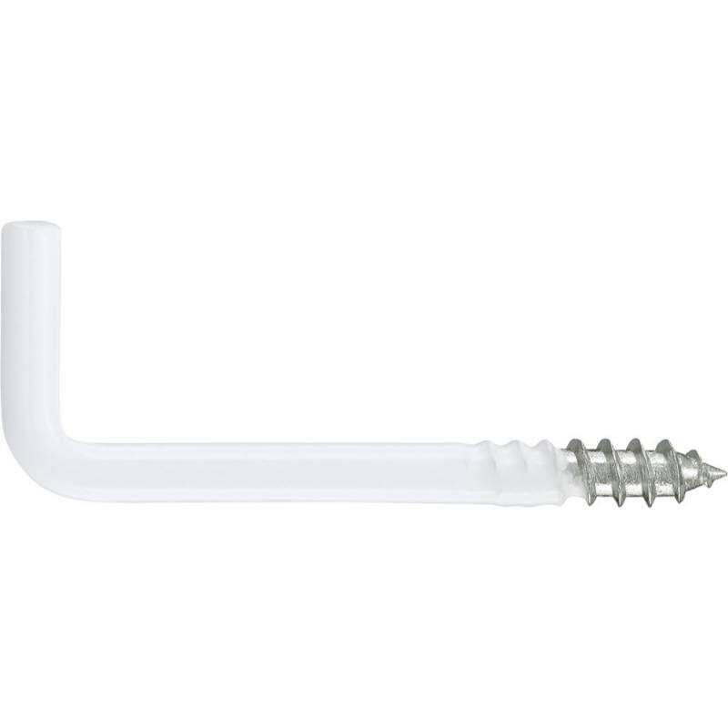 Image du produit Gond (Crampon) en L - Filetage Bois - Blanc