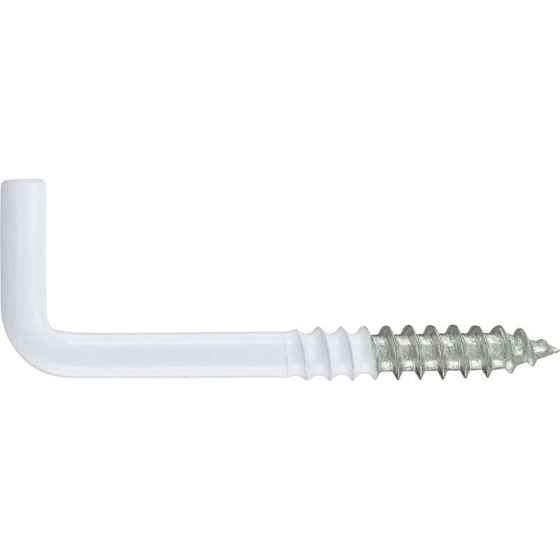 Image du produit Gond (Crampon) en L - Filetage Bois - Blanc