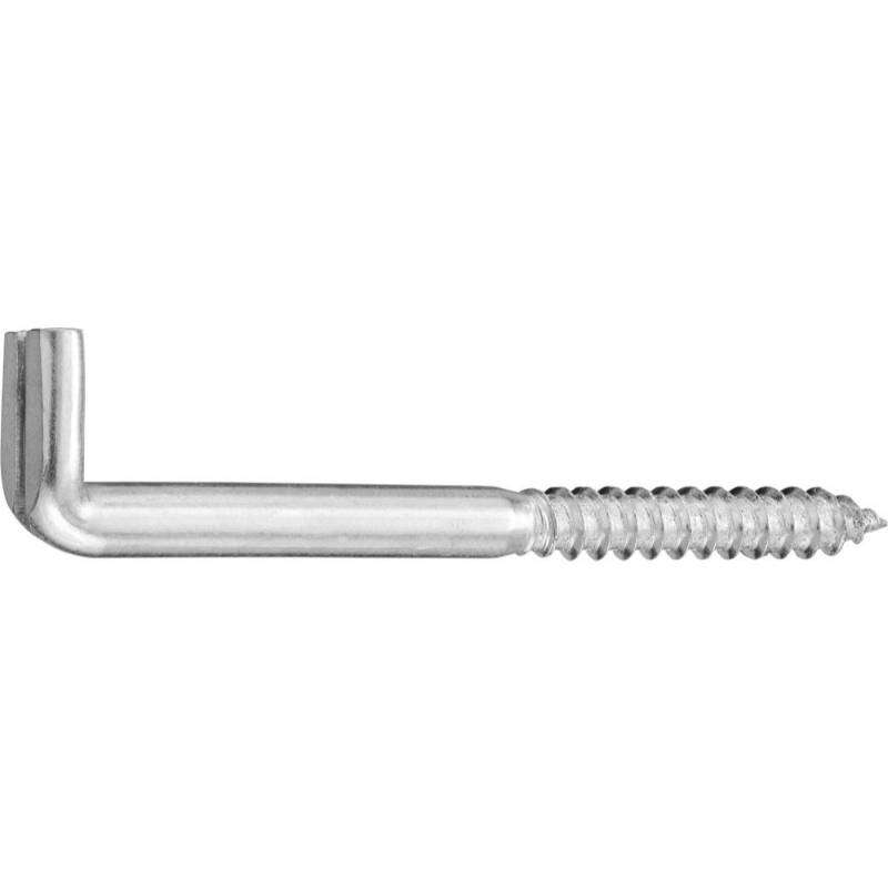 Image du produit Gond (Crampon) en L (Empreinte Plate) - Filetage Bois - Acier Galvanis&eacute;