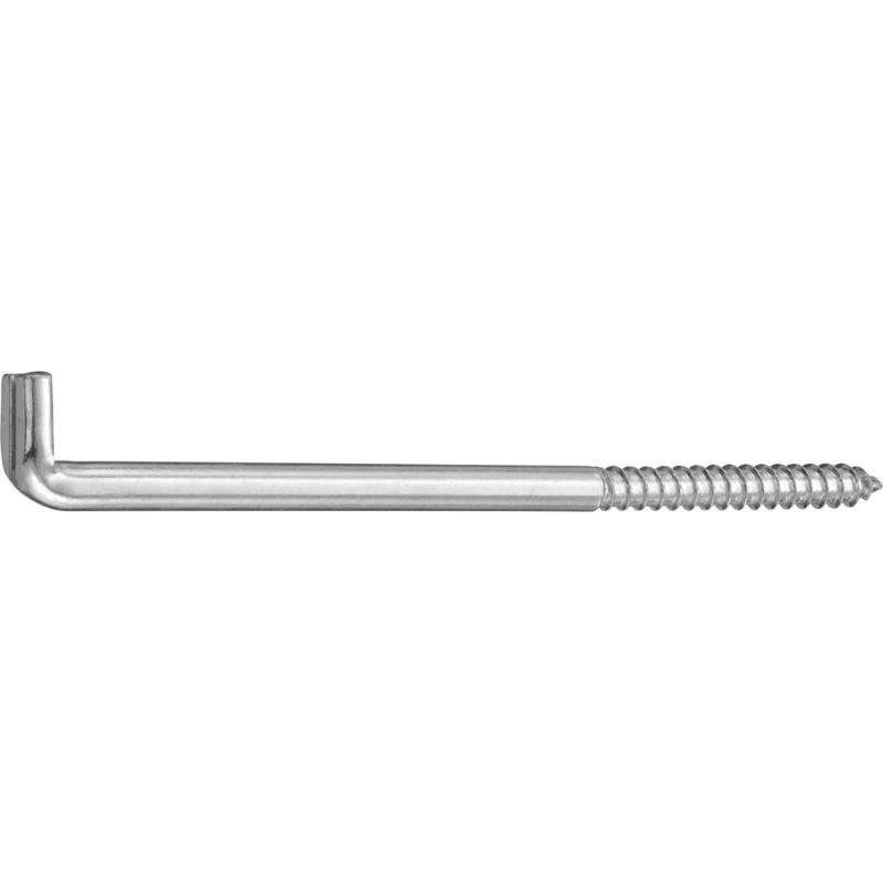 Image du produit Gond (Crampon) en L (Empreinte Plate) - Filetage Bois - Acier Galvanis&eacute;