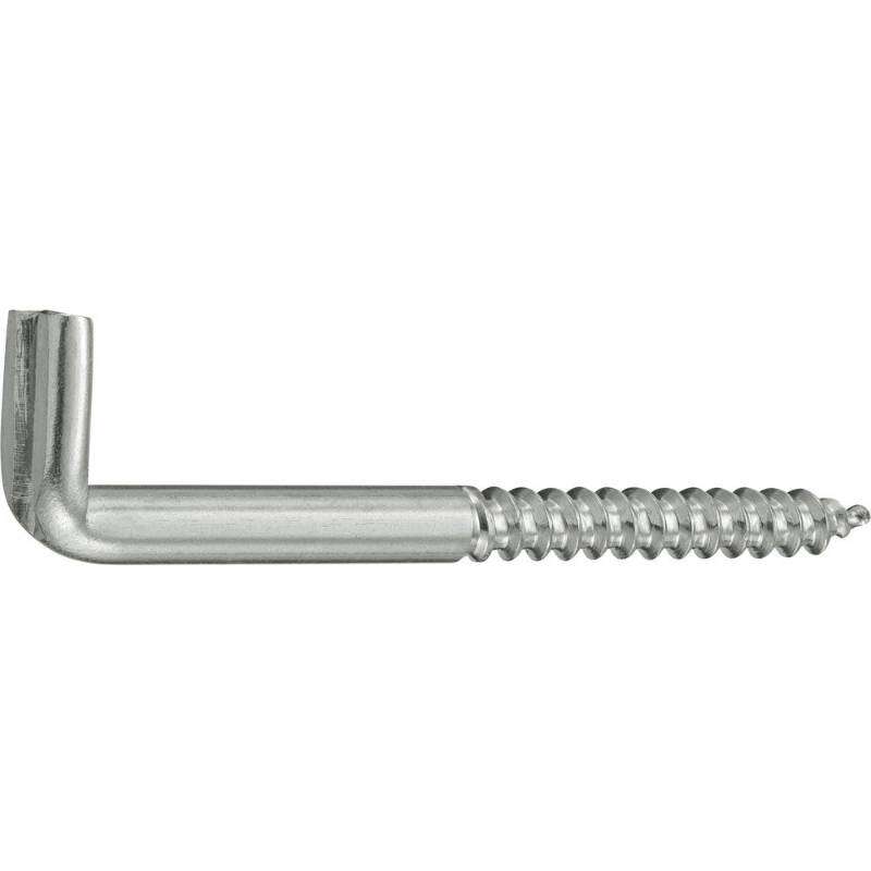 Image du produit Gond (Crampon) en L (Empreinte Plate) - Filetage Bois - Inox A2