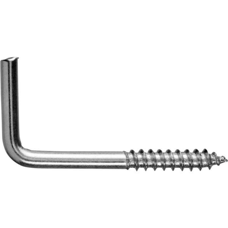 Image du produit Gond (Crampon) en L - Filetage Bois - Acier Galvanis&eacute; - 2 x 25 mm (30 pcs)