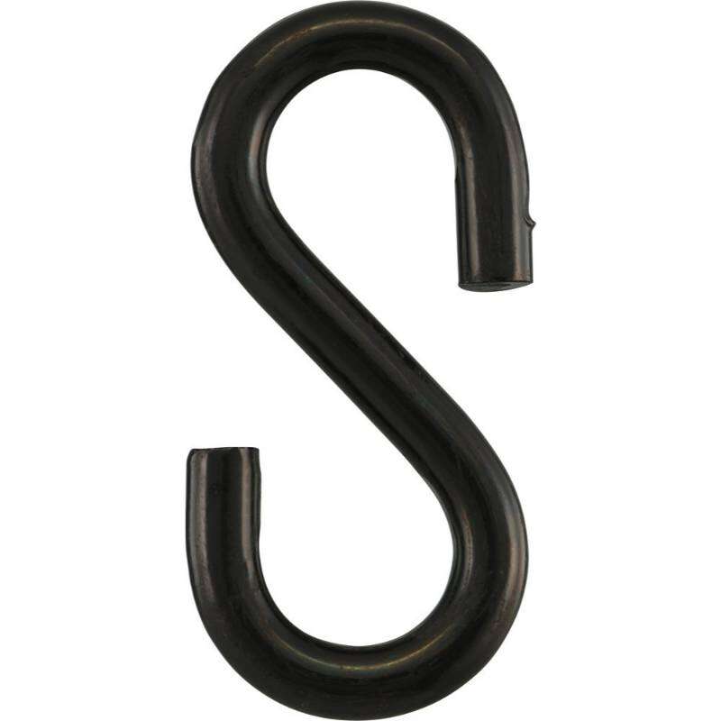 Image du produit Crochet en S (Crochet de Boucher) - Noir - 4,8 x 50 mm (4 pcs)